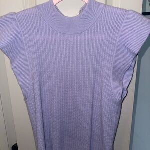 Anthropologie 100% Cashmere Lilac Knit Top